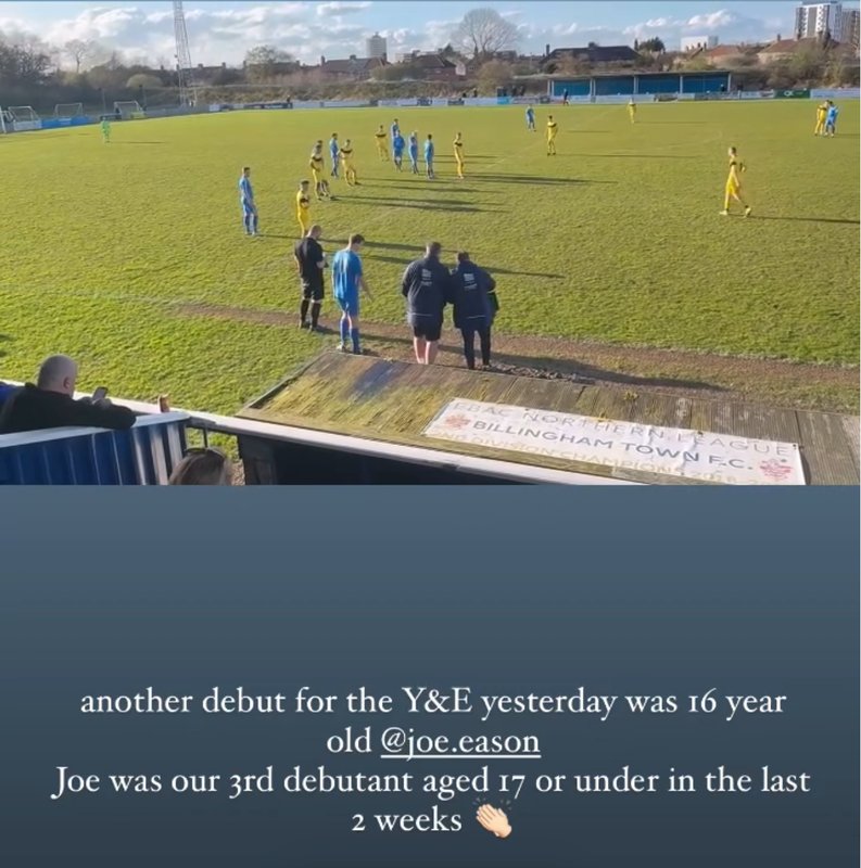 Y&E social post announcing Joe's debut at age 16